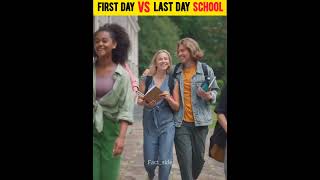 First Day Vs Last Day of School  School Farewell Day  shorts factside [upl. by Tahp]