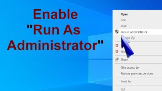 How To Enable Run As Administrator Not Working In Windows  Administrator Access In Windows [upl. by Hera]