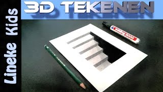 3D tekenen voor beginners KELDER TRAP [upl. by Bree]