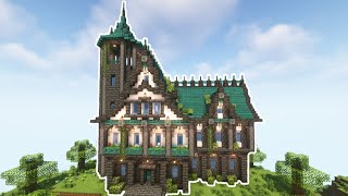 Minecraft  How to build a Deepslate Mansion  Tutorial [upl. by Magda]