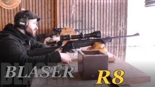 Shooting a Blaser R8 Professional Success caliber 93x62 [upl. by Eanehs106]