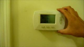 Honeywell 52 Day Programmable Thermostat Installation How To HD [upl. by Anaes]