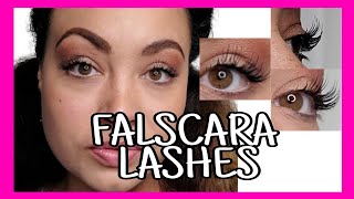 ONE WEEK LASHES FALSCARA TUTORIAL  EASY DIY LASH EXTENSIONS  NO LASH GLUE APPLICATION diylashes [upl. by Navlys]