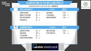 Albrighton CC Shropshire 1st XI v Wellington CC Shropshire 3rd XI [upl. by Lad37]