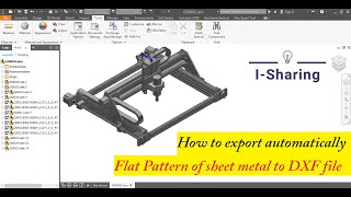 Autodesk Inventor  AddIn  How to export automatically Flat Pattern of sheet metal to DXF file [upl. by Ahserkal267]