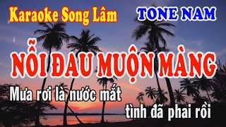 Karaoke Nỗi Đau Muộn Màng Tone Nam  Song Lâm [upl. by Gnud26]