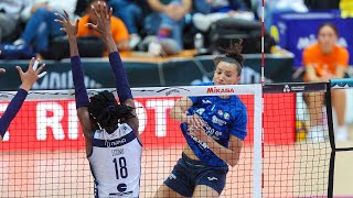 ALL quotMEGA RALLYquot of the match Conegliano  Milano in Courmayeur Cup  Lega Volley Femminile 202425 [upl. by Adnovoj]