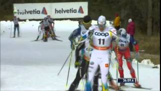 Cross Country Skiing Tour de Ski Pursuit 25 Km Free Men Toblach 08012015 [upl. by Hoover]