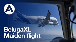 First flight of Airbus BelugaXL [upl. by Carri]