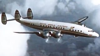 TWA Lockheed L1049 Constellation  quotSally Flies to New Yorkquot  1956 [upl. by Marcelle]