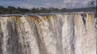 Victoria Falls  Zimbabwe  rainy season  Wodospady Wiktorii  Zimbabwe pora deszczowa HD 1080 [upl. by Eidissac]