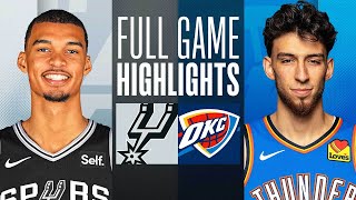 SPURS at THUNDER  NBA PRESEASON FULL GAME HIGHLIGHTS  October 9 2023 [upl. by Nork]