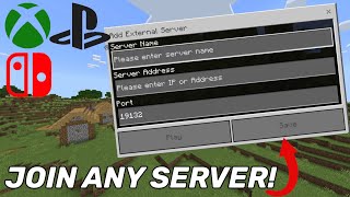 How to Join Any Server on Minecraft PS4XBOXPS5 [upl. by Ecertal277]