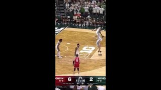 Chucky Hepburn Makes 3 Point Jumper vs Michigan State  Wisconsin Mens Basketball [upl. by Perlis690]