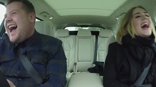 Adele and James Corden jam out in car [upl. by Ailic]