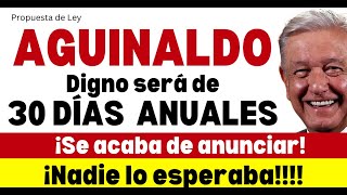 AGUINALDO DIGNO 30 DÍAS ANUALES Aquí los detalles [upl. by Enelaehs116]