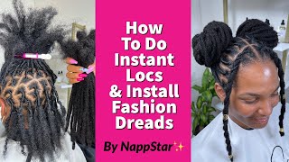 Tutorial Crochet Instant Locs  Loc Extension Install [upl. by Ardnoel]