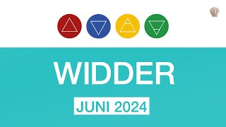 WIDDER ♈️ JUNI 2024 quotNEUE PERSPEKTIVEN ☀️quot  TAROT MONATSLEGUNG [upl. by Dorisa352]