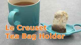 Le Creuset TEA BAG HOLDER Caribbean  UNBOXING amp REVIEW [upl. by Cher]