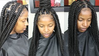 Jumbo Box Braids Tutorial [upl. by Emya]