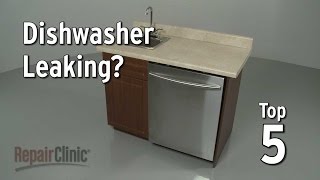 Top 5 Reasons Dishwasher Leaks — Dishwasher Troubleshooting [upl. by Marl]