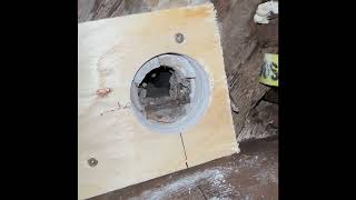 Hole saw hack for existing hole made bigger [upl. by Pittel286]