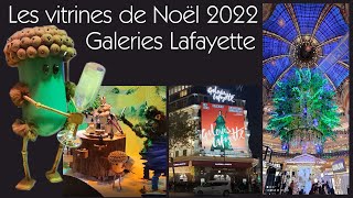 Vitrines de Noël 2022 Galeries Lafayette Printemps  Christmas in Paris [upl. by Shamus946]