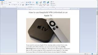 How to use KeepSolid VPN Unlimited on Apple TV [upl. by Enoval]