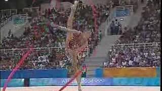 Irina Tchachina Ribbon Athens 2004 QUALIFICATIONS [upl. by Lander]