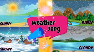 Weather Song  Fun Weather Song for Kids  Sunny Rainy Cloudy amp Snowy  Fun Kids Song  Kiddy Cave [upl. by Egiap]