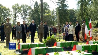 Włoscy żołnierze z Łambinowic spoczną w Warszawie Uroczystość z udziałem ambasadora Włoch [upl. by Inanak]