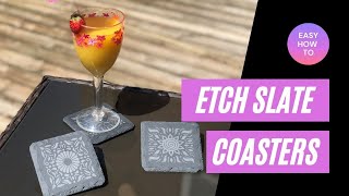 How To Etch Slate Coasters Using Your Cricut Smart Cutting Machine [upl. by Lechar962]