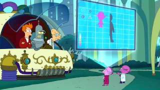 Futurama Time Machine  Human Evolution Intellect vs Physical Strengh [upl. by Nelg]