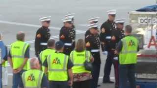 US Military coffin transfer at DFW airport [upl. by Aztiraj]