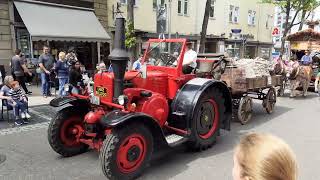 253 Ludwigsburger Pferdemarkt  Umzug  29 Heimatverein Möglingen eV Hanomag  Lanz Bulldog [upl. by Arlyn]