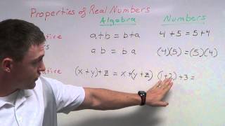 Properties of Real Numbers  Commutative and Associative [upl. by Enecnarf]