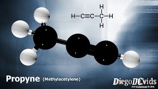 Propyne CH3C≡CH Methylacetylene  3D Model  Chemical structure [upl. by Adrian11]