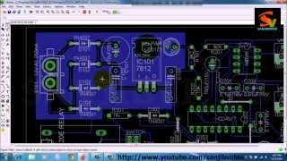 EAGLE  10 of 12  PCB LAYOUT  Ground Planes  How to design circuit [upl. by Krug504]