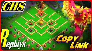 Capital Hall 8 Base Layout Copy Link with REPLAYS amp ATTACK Strategy  CH8 Base Clash of Clans [upl. by Coe]