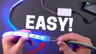 Ridiculously Easy DIY Light Strips no soldering [upl. by Lomax]