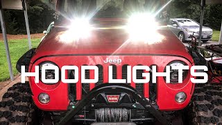 Hood Lights For A Jeep Wrangler [upl. by Aenneea]