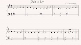 Ode to Joy Easy Piano Sheet Music [upl. by Dlanger]