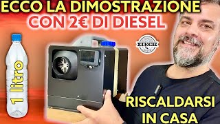 2€ di gasolio per il riscaldamento domestico Riscaldatore diesel in casa cinebasto vevor 8kw stufa [upl. by Postman500]