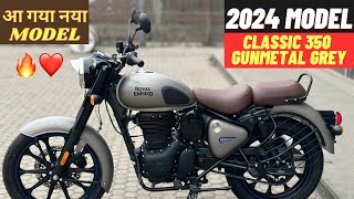 2024 Royal Enfield Classic 350 Dark Gunmetal Grey Review In Hindi  NEW UPDATES  PRICE  OFFERS [upl. by Durston]