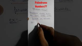 What is palindrome number with exampleTypes of numbers उलट पुलट संख्या [upl. by Annoeik]