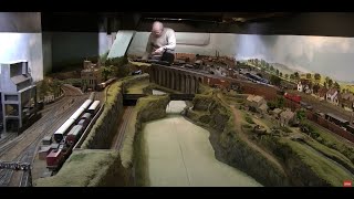 Incredible huge model railway layout in a basement [upl. by Cliffes]