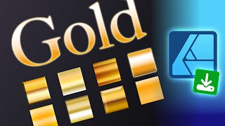 Gold Gradient Swatches for Affinity Software Free Download [upl. by Ruff661]