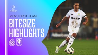 BITESIZE HIGHLIGHTS  Club Brugge v Aston Villa [upl. by Lois668]