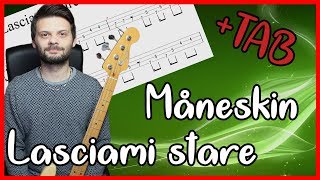 Lasciami Stare  Måneskin  Bass cover  TAB [upl. by Bathulda185]