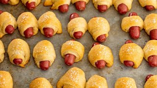 PIGS IN A BLANKET  Dough Recipe Included [upl. by Ilke121]